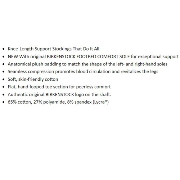 BIRKENSTOCK MENS NEW BLACK COTTON POLY ELASTANE FOOTBED COMFORT SOLE SOCKS 12-14 - Picture 8 of 14